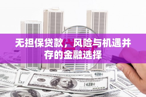 富顺无担保贷款，风险与机遇并存的金融选择