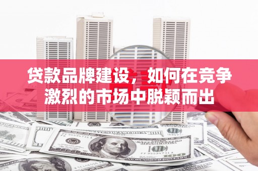 富顺贷款品牌建设，如何在竞争激烈的市场中脱颖而出
