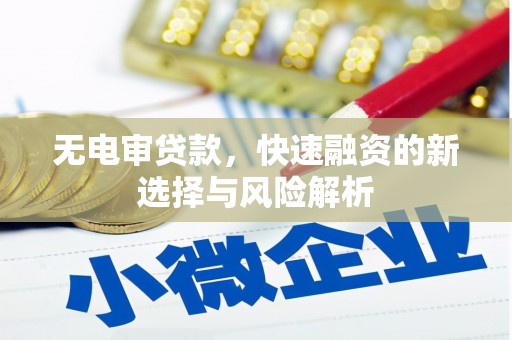 富顺无电审贷款，快速融资的新选择与风险解析