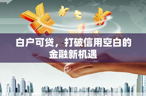 富顺白户可贷，打破信用空白的金融新机遇