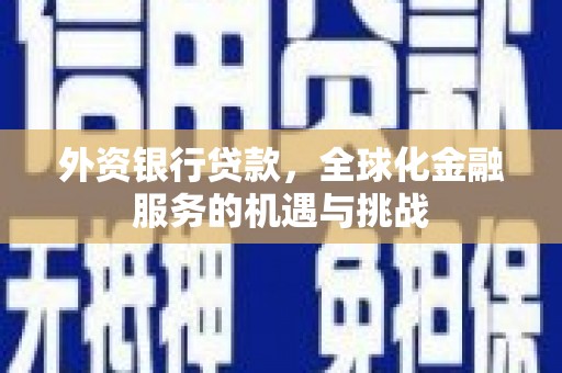 富顺外资银行贷款，全球化金融服务的机遇与挑战