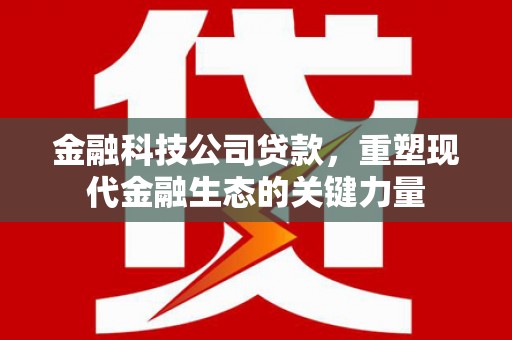 富顺金融科技公司贷款，重塑现代金融生态的关键力量